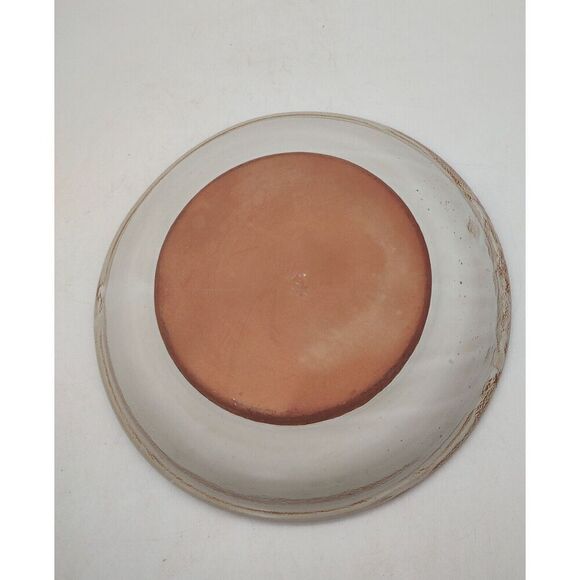 Art Pottery Bowl Dish With Roses / Purple Hues Applied Flowers Mother's Day - Picture 3 of 9